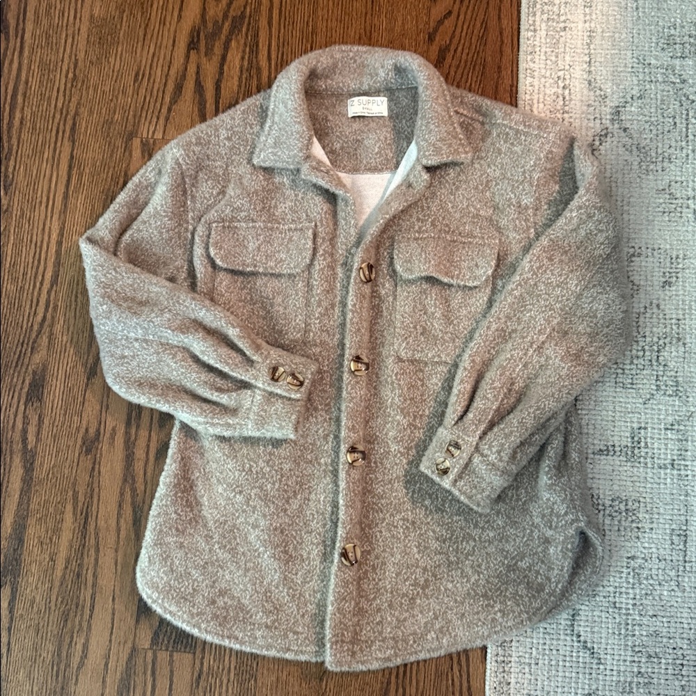 Z Supply Tucker Knit Jacket button up shacket small